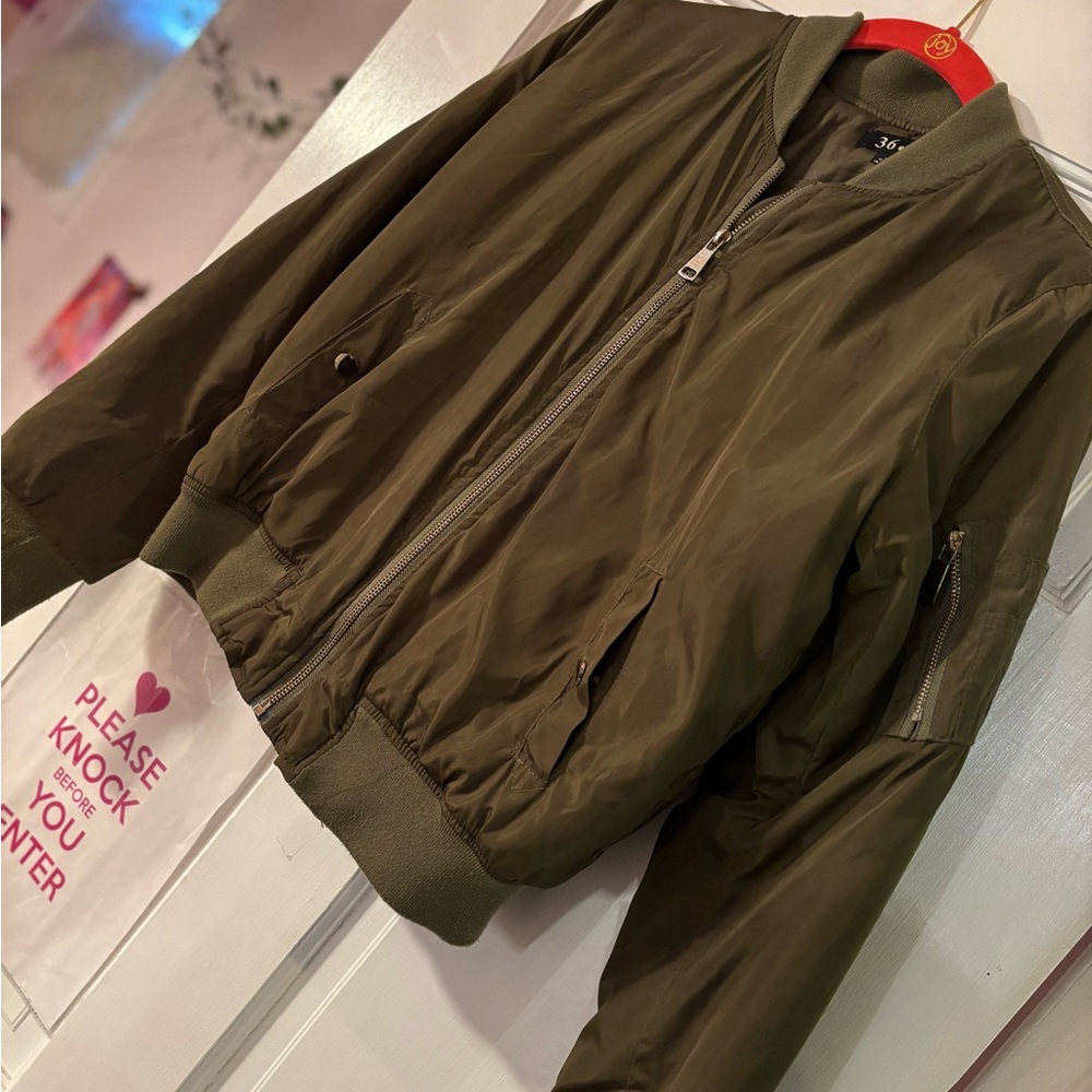 Women’s Olive Bomber Jacket